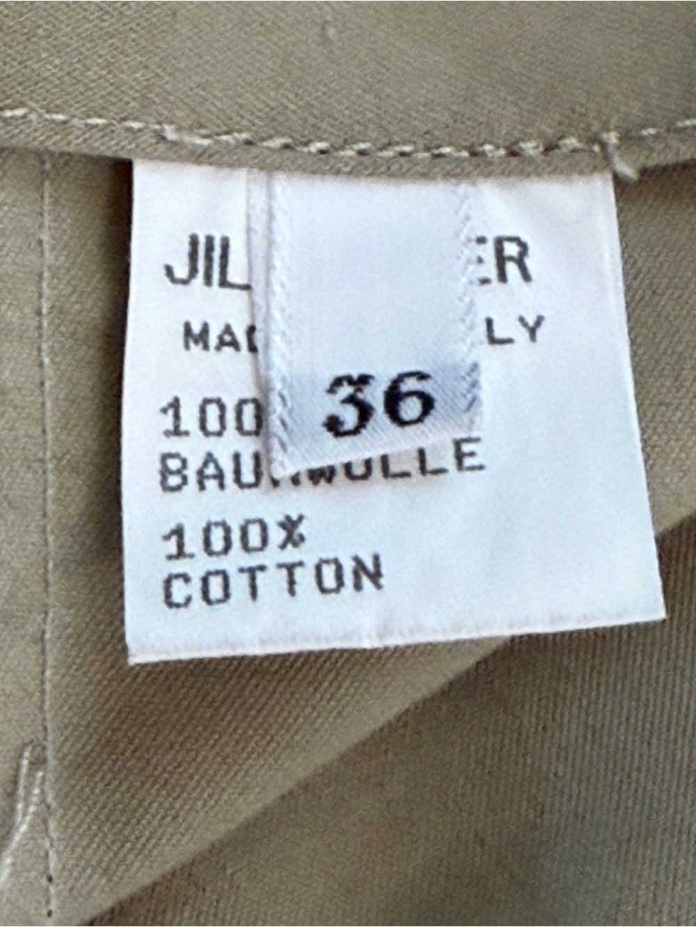 Jil Sander | Khaki Tan Zip Cropped Utility Jacket - Picture 9 of 11